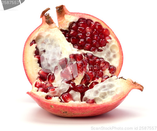Image of pomegranate isolated on white background