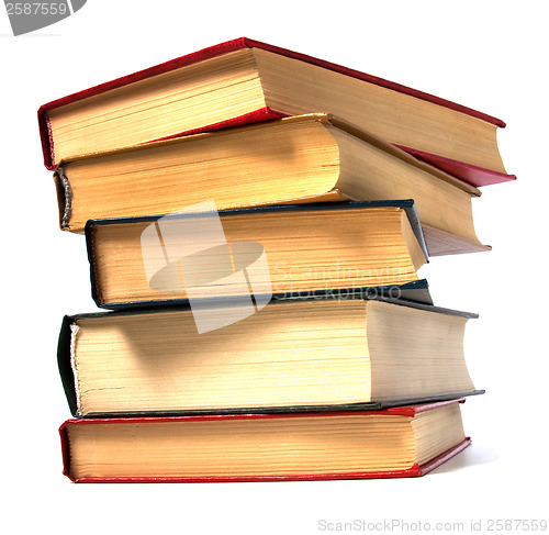 Image of book stack isolated on the white 

