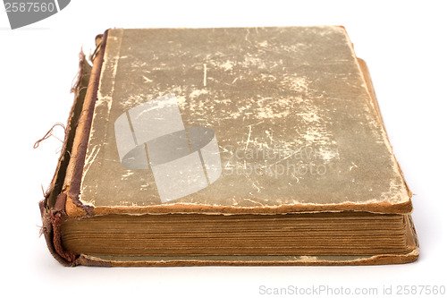 Image of tattered book isolated on white background