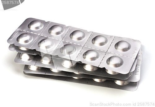 Image of medicaments isolated on white background 