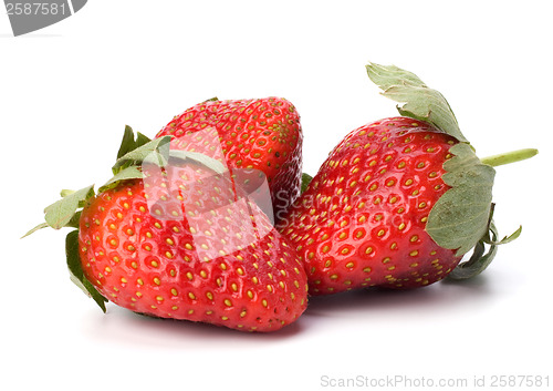 Image of Strawberries isolated on white background