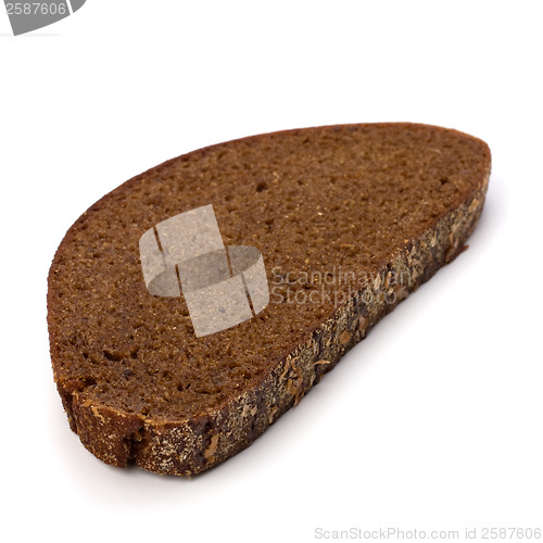 Image of rye bread isolated on white background 