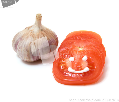 Image of vegetables decor isolated on white background