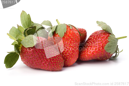 Image of Strawberries isolated on white background