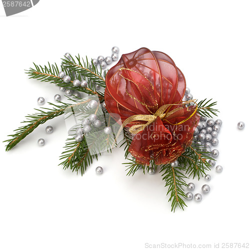 Image of Christmas decoration isolated on white background