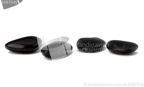 Image of zen stones isolated on the white background 