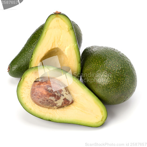 Image of avocado isolated on white background