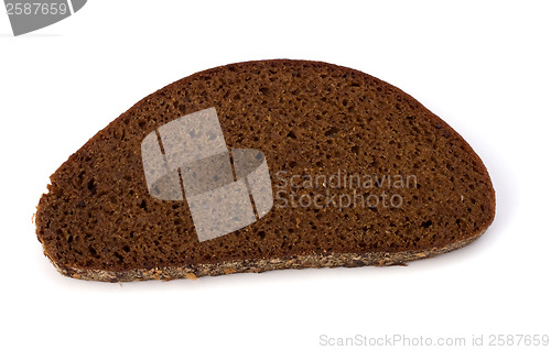 Image of rye bread isolated on white background 