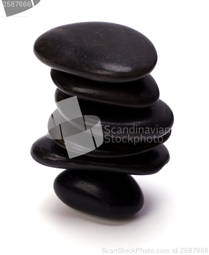 Image of zen stones isolated on white background