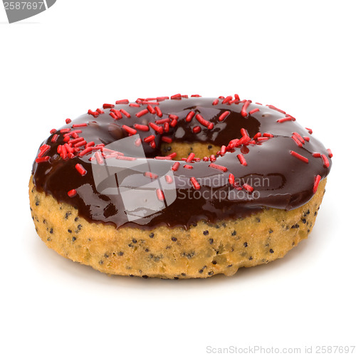 Image of Delicious doughnut isolated on white background 