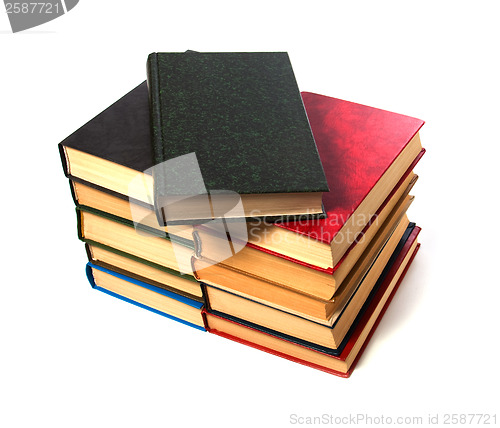 Image of book stack isolated on the white 

