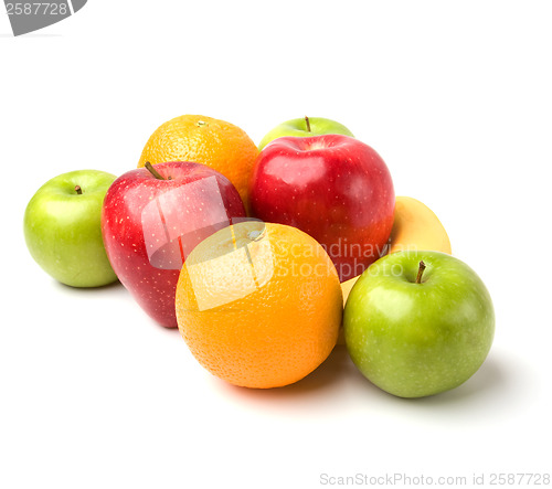 Image of fruits isolated on white background