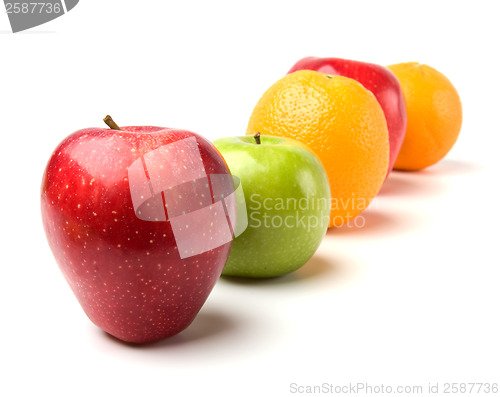 Image of apples isolated on white background