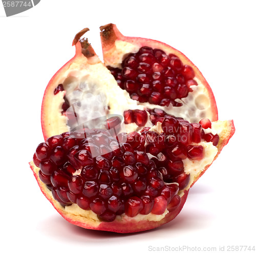 Image of pomegranate isolated on white background