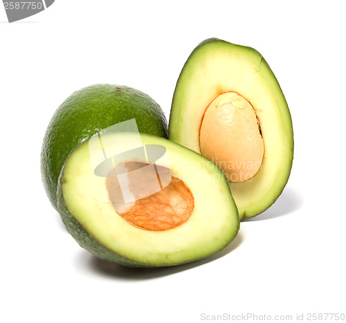 Image of avocado isolated on white background 