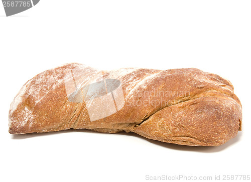 Image of Italian ciabatta isolated on white background 