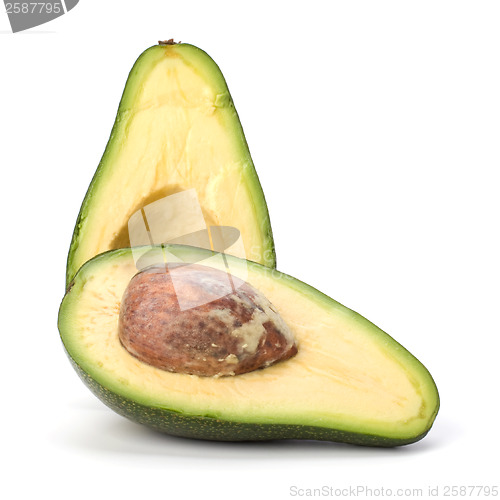 Image of avocado isolated on white background