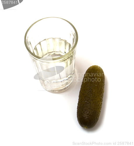 Image of Russian vodka isolated on white background