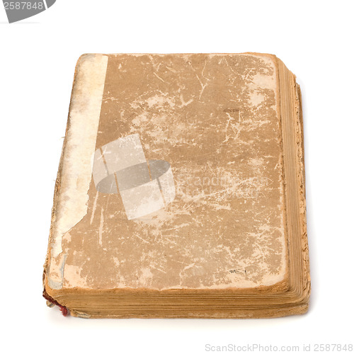 Image of tattered book isolated on white background