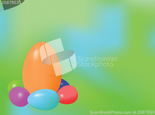 Image of raster. easter egg composition