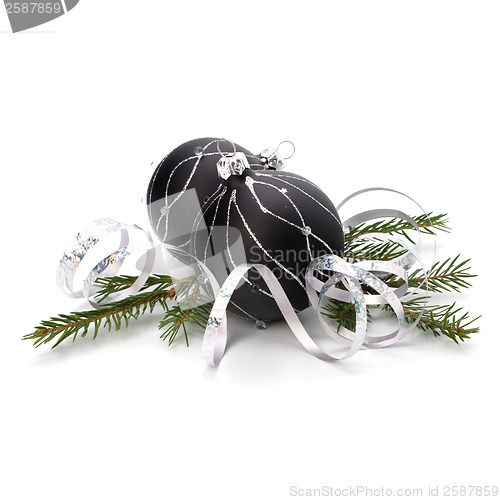 Image of Christmas decoration isolated on white background