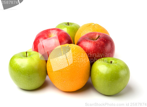 Image of fruits isolated on white background
