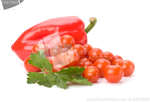 Image of sweet pepper isolated on white background 