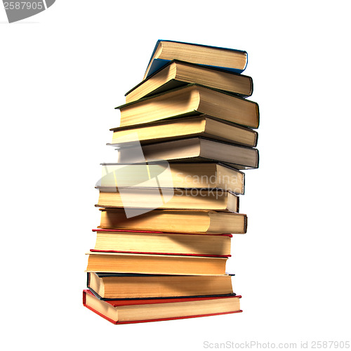 Image of book stack isolated on the white 

