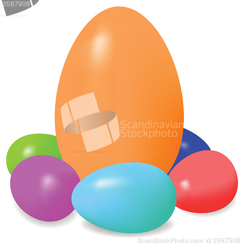 Image of raster. easter egg composition
