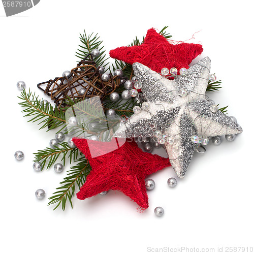 Image of Christmas decoration isolated on white background