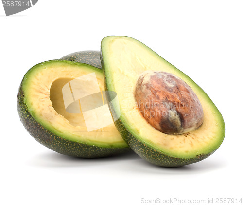 Image of avocado isolated on white background