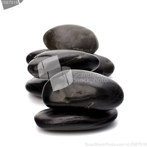 Image of zen stones isolated on the white background 