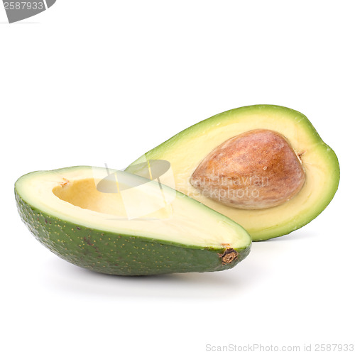 Image of avocado isolated on white background