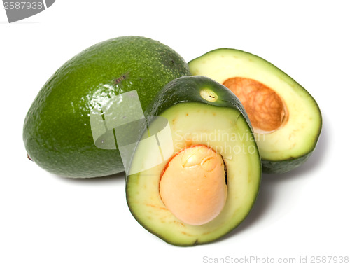 Image of avocado isolated on white background 