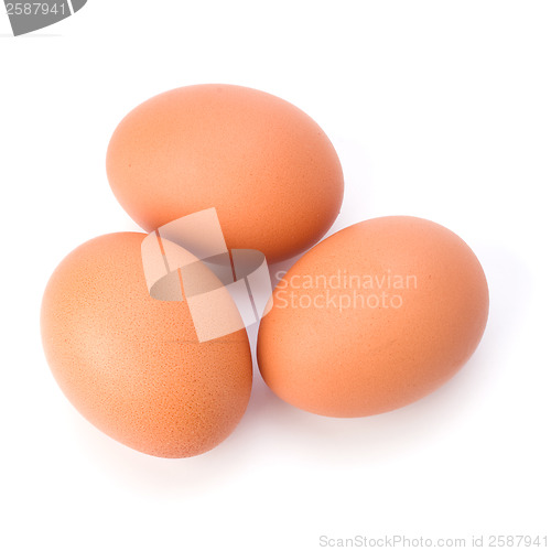 Image of eggs isolated on white background