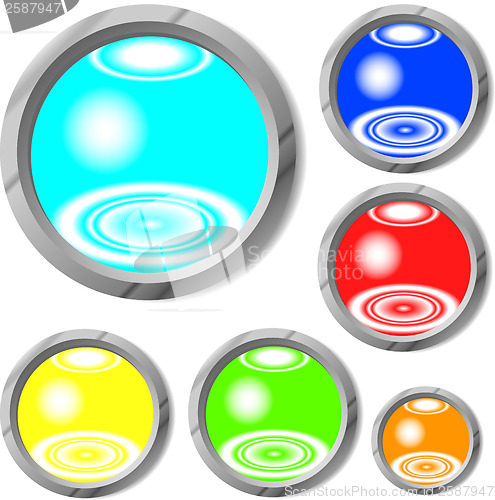 Image of raster. glossy buttons