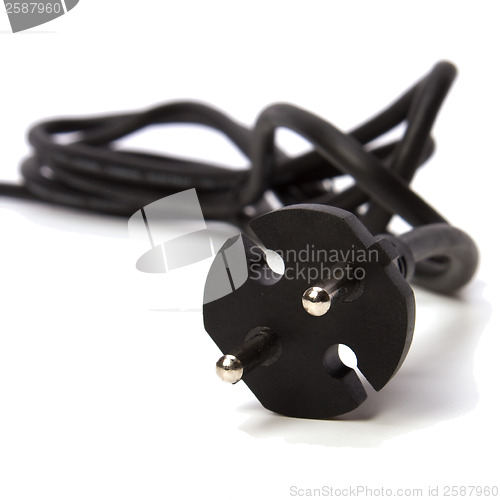 Image of Electric plug isolated on the white background