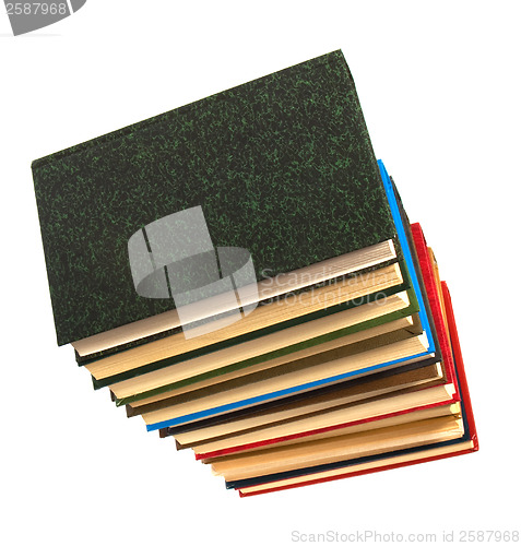 Image of book stack isolated on the white 

