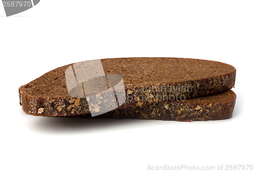 Image of rye bread isolated on white background 