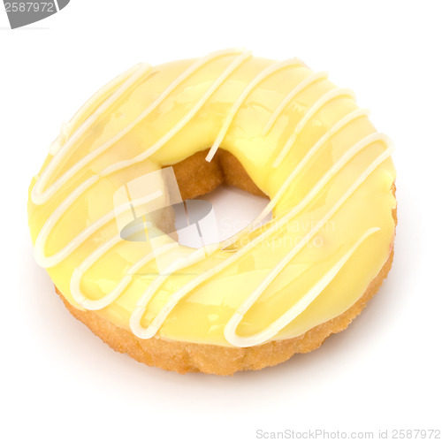 Image of Delicious doughnut isolated on white background 