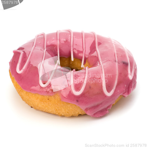 Image of Delicious doughnut isolated on white background 