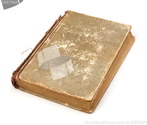 Image of tattered book isolated on white background