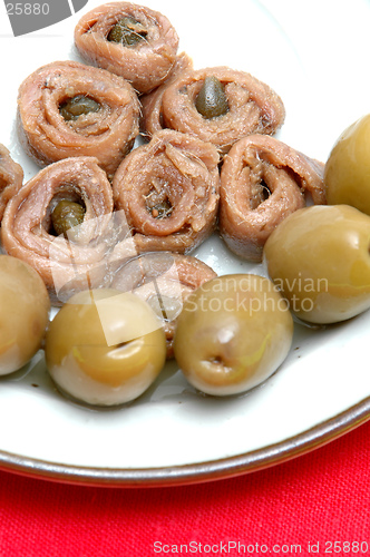 Image of anchovies and olives