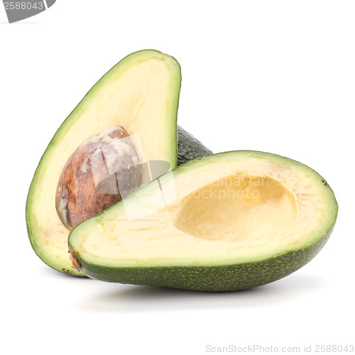 Image of avocado isolated on white background