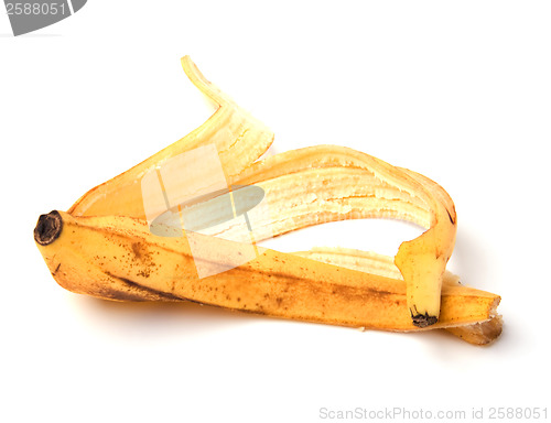 Image of banana peel isolated on white background