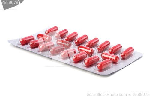 Image of medical capsules isolated on white