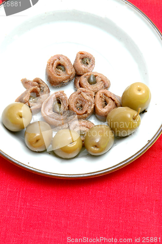 Image of anchovies and olives