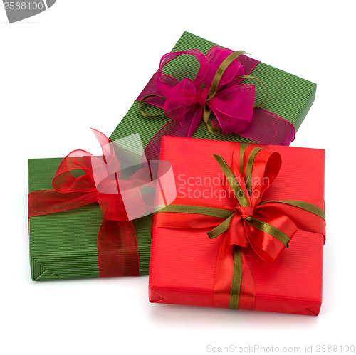 Image of festive gift box stack 