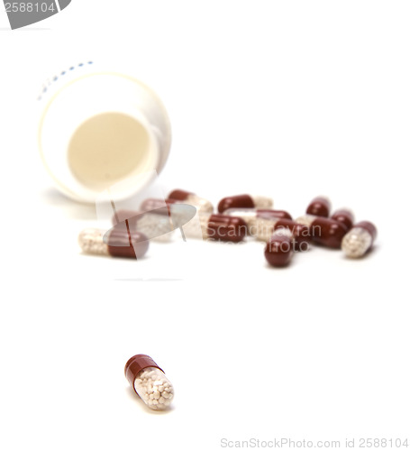 Image of Capsules isolated on white background