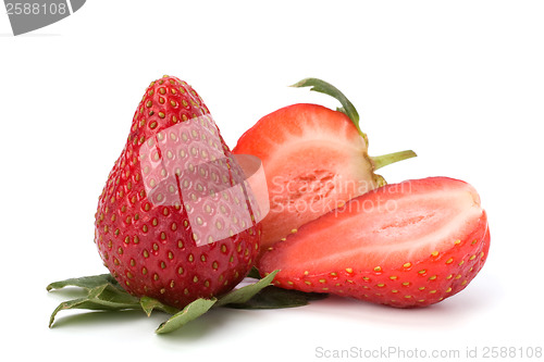 Image of strawberries isolated on white background